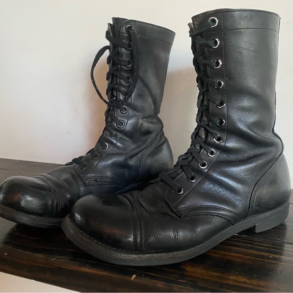 1960s, authentic combat boots, used in the Vietnam war. Size 11.5 approximately